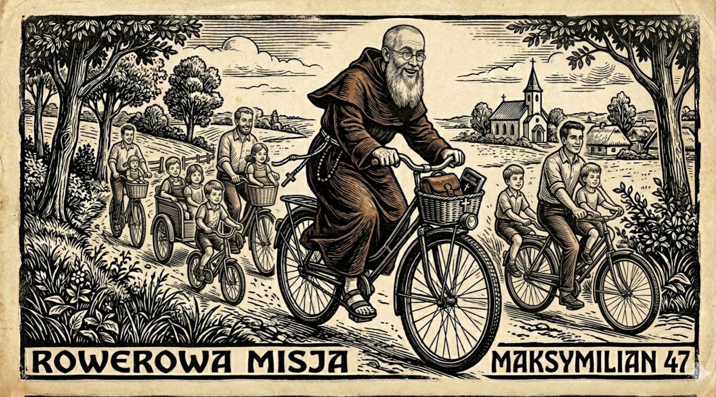 Rowerowa wyprawa ojców z dziećmi śladami św. Maksymiliana