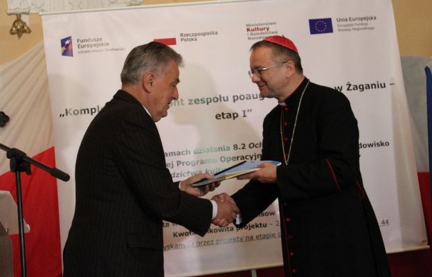 Inauguracja projektu remontu poaugustiańskiego klasztoru w Żaganiu